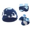 Set da 3 Pezzi Cappellino Guanti Calzini in Cotone per Neonato Anti Graffi Protezione Completa Manopole Copripiedi Accessori per Neonati
