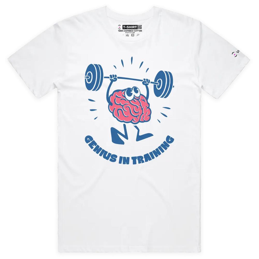 VOICEART Genius In Training Funny Graphic Design Premium Cotton Gym T-Shirt