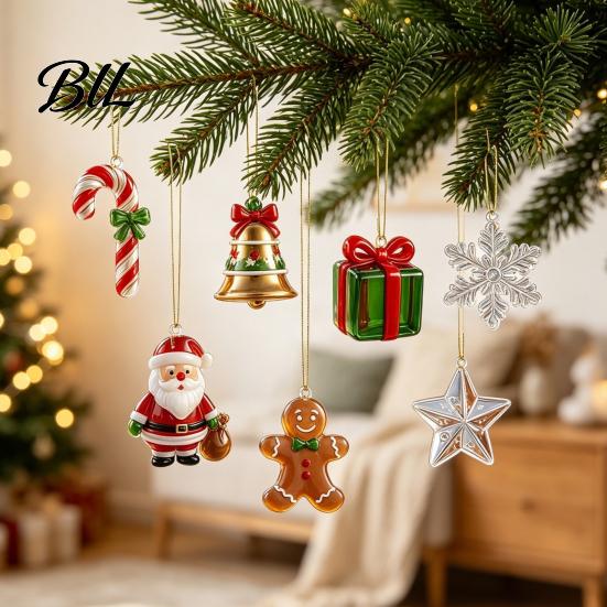 Christmas Advent Calendar 2026, 24 Days 2D Acrylic Tree Bear Elk Unboxing Surprise Set Snowman Ornaments Countdown for Holiday Tree, Window Home Decor