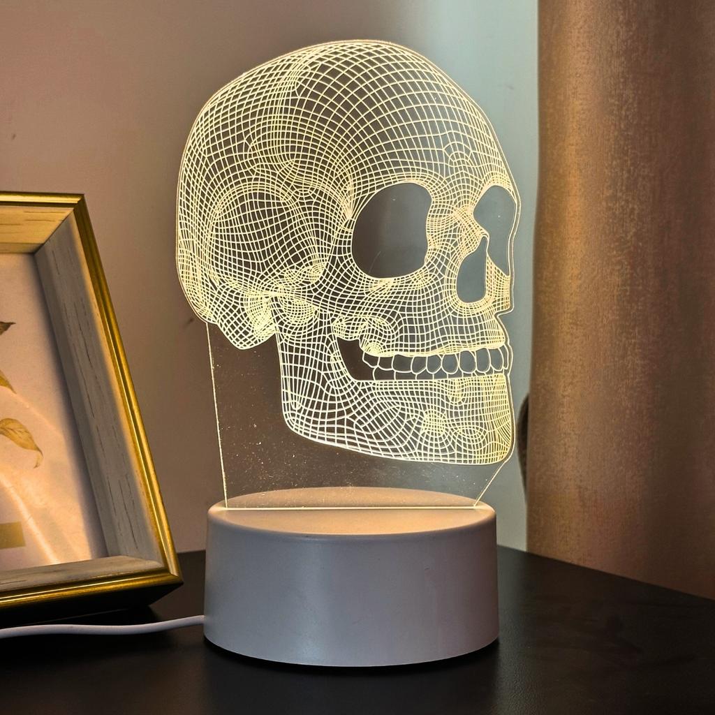 3D Crystal Skull LED Night Light - The Perfect Choice for Halloween and Birthday Gifts, Home Decoration, and Unique Souvenirs