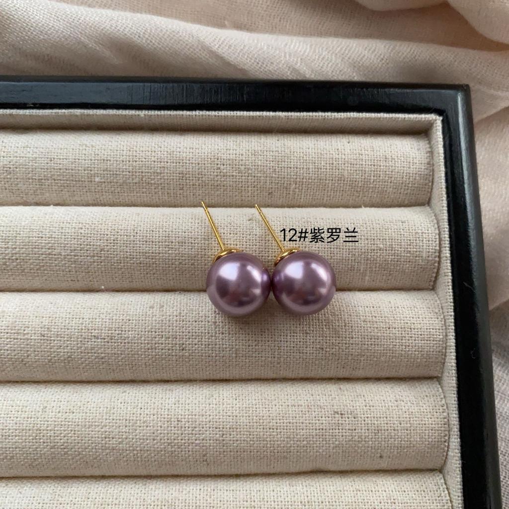 Simple And Sweet Atmosphere Pearl Multi-Color Stud Earrings, Advanced Not Monotonous And Versatile, Simple And Generous Light Luxury Earrings