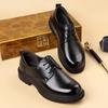 Genuine Leather Men'S Shoes Luxury High-Quality Style Office Business Adult Classic Black Work Shoes Thick Bottom