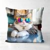 Cool Pets Print Square Pillow Covers Pattern Cushion Cover Suitable for Sofa Bedroom Car Pillow Cover