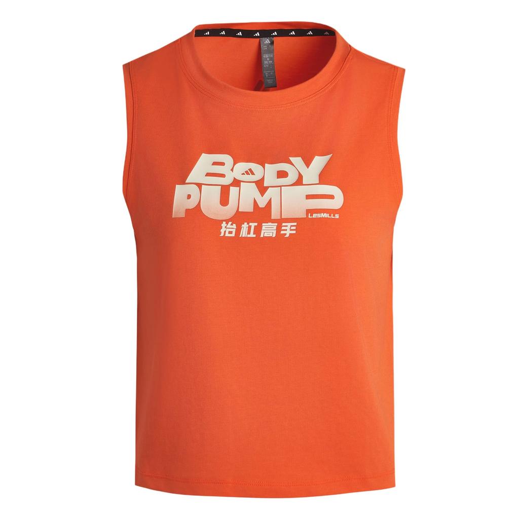 Adidas X LES MILLS Sleeveless Sports Shirts Women's Orange Red KT6899