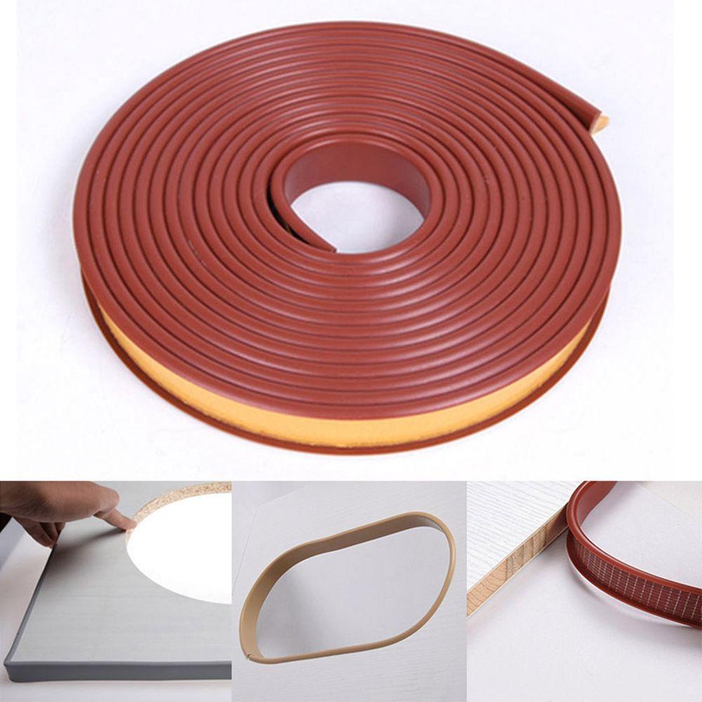 

Self-adhesive Silicone Wardrobe Board Sealers Seal Edge Strip Protector Cover Edge Protector Banding Tape brown-12mm