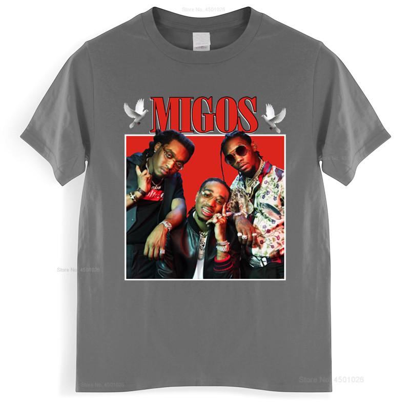 Migos 90s Vintage Unisex Black Tshirt Unisex T Shirt Cotton Tshirt Unisex Summer Fashion Tshirt Euro Size