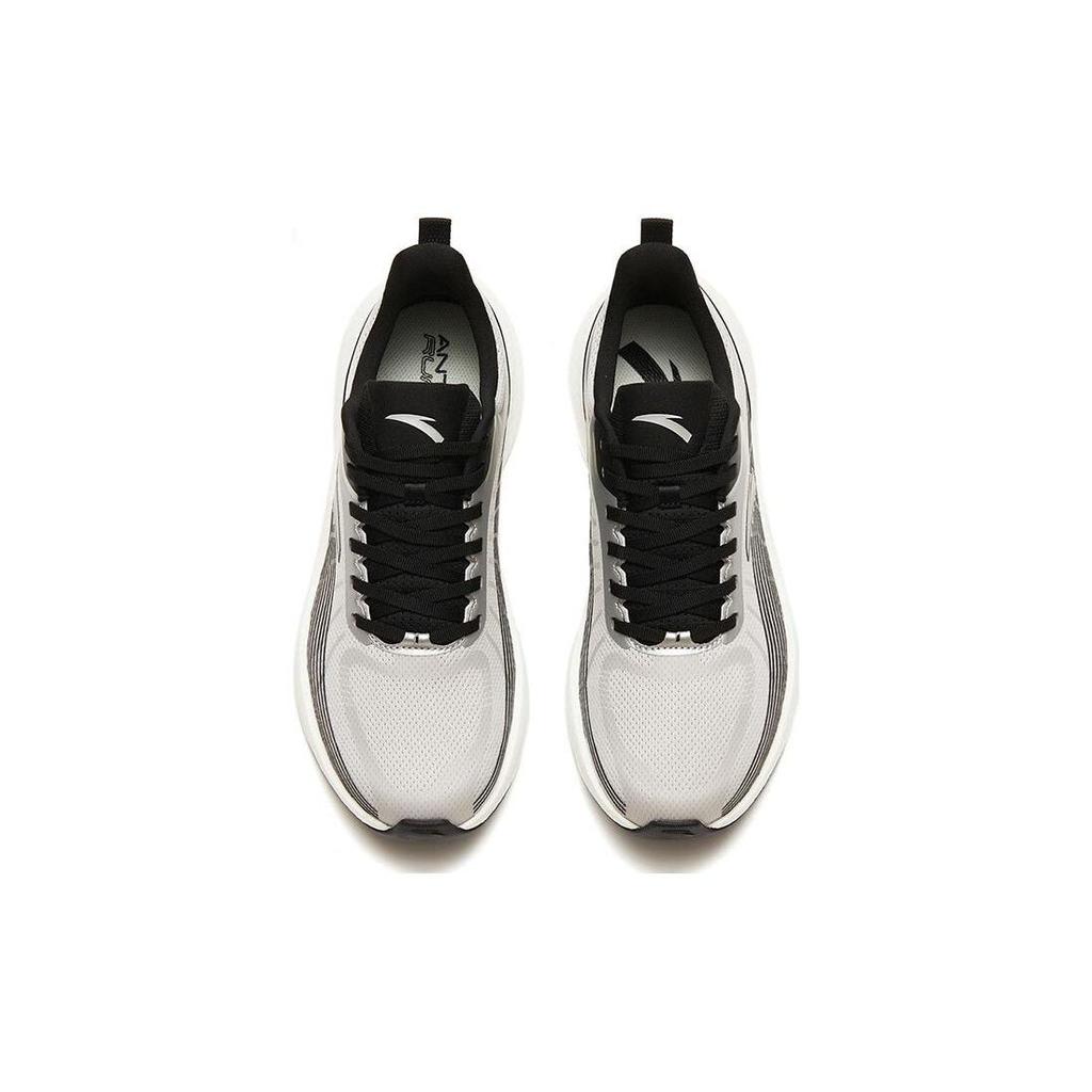 Anta Mars Foam Comfortable Shock Absorbing Non-Slip Wear-Resistant Low-Top Running Shoes Men Sneaker Silver Black 112315585-5