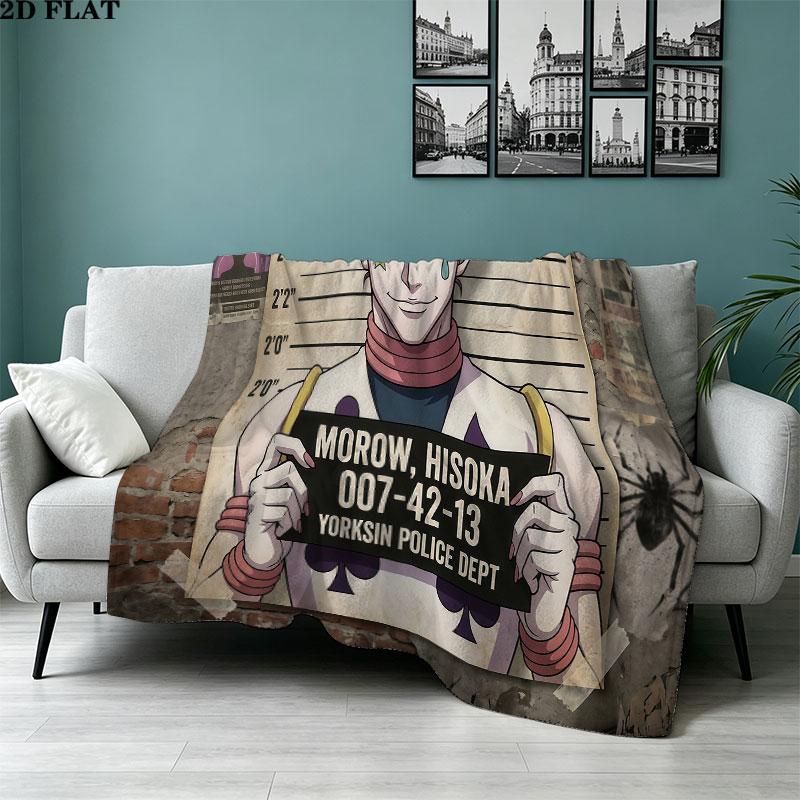 1pz Coperta in Flanella con Fantasia Hunter X Hunter Adatta a Tutte le Stagioni per Arredamento Casa Calore e Comfort Regali Regalo Festivo