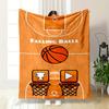 Basketball Game Court Design Blanket Patterned Flannel Blanket Perfect for the Bedroom Living Room, Sofa, or a Little Nap