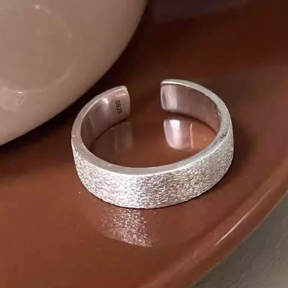 

925 Sterling Silver Rings for Women Men Couple Minimalist Handmade Simple Narrow Ring Party Jewelry Gift Prevent Allergy resizable