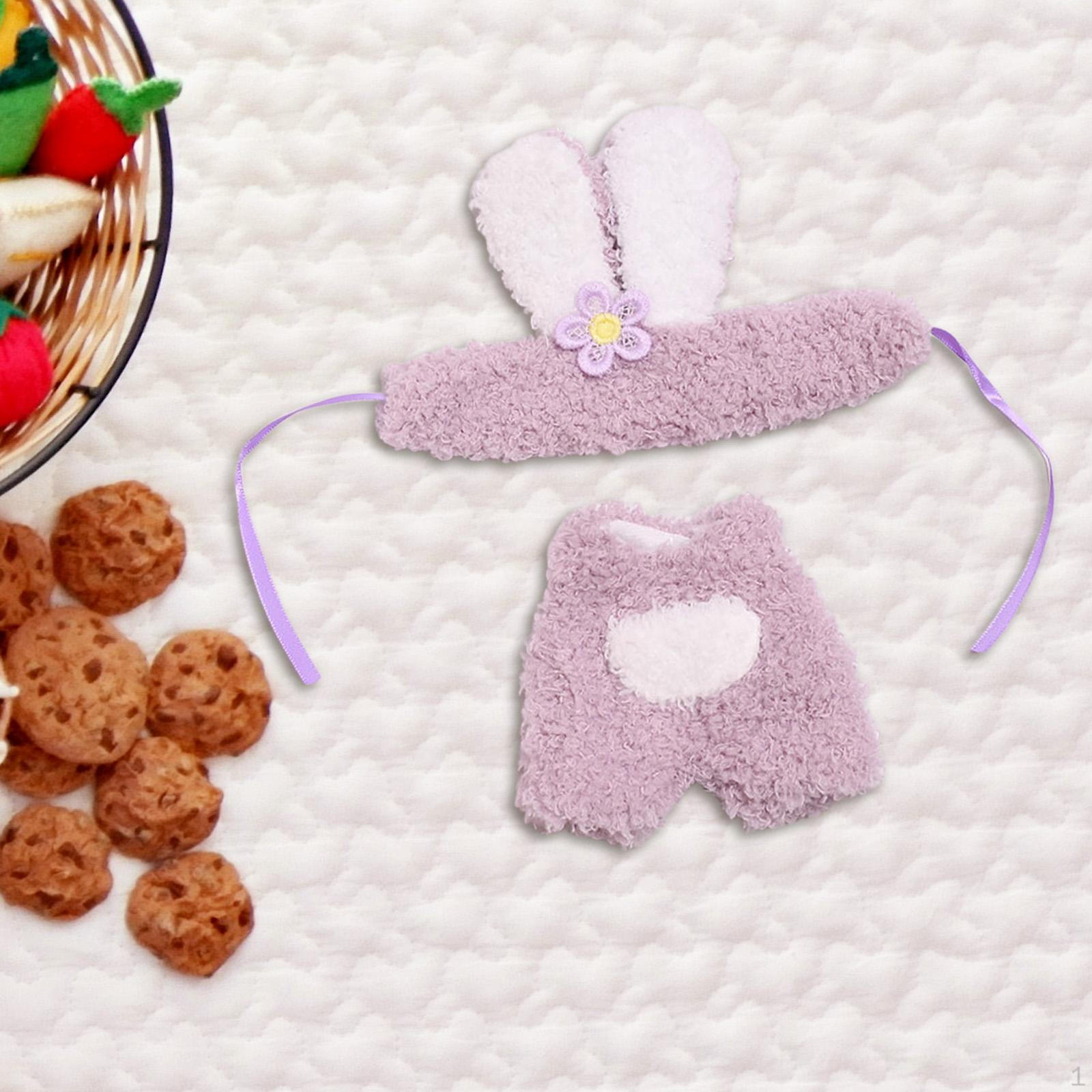 

17 см Кукольная одежда Удобный модный реквизит для фотосессий Костюмы для самостоятельного изготовления нарядов для 6,69 дюймов violet rabbit