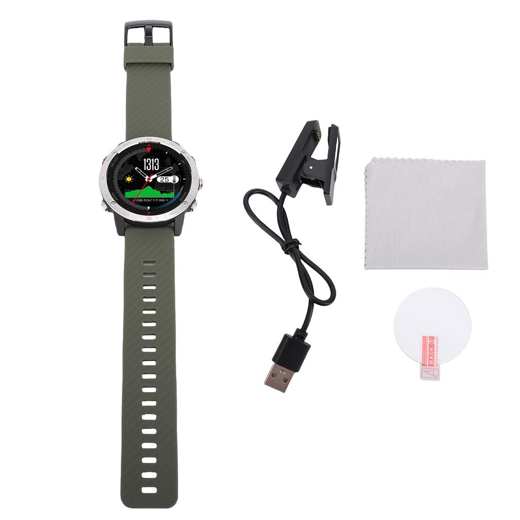 1.3 Inch Smart Sports Watch Water Proof Outdoor Sports Fitness Tracker Watch Silicone Strap for Men Climbing Swimming