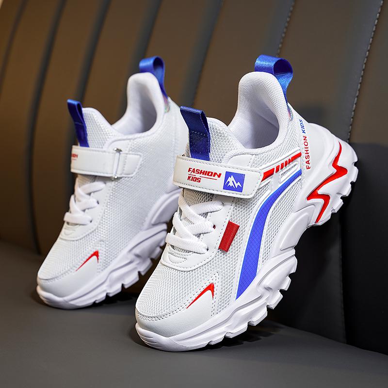 

2024 Нове дитяче модне низьке дихаюче взуття Дитяче спортивне взуття для бігу Хлопчики та дівчатка Зручні кросівки 40 білий/синій