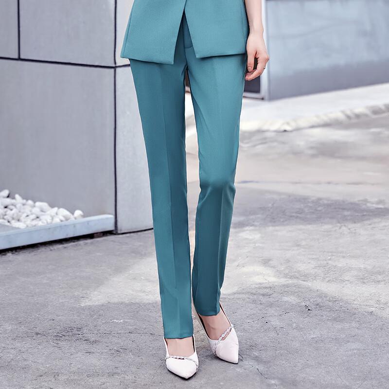 Women's Straight Leg High-Waist Office Suit Pants