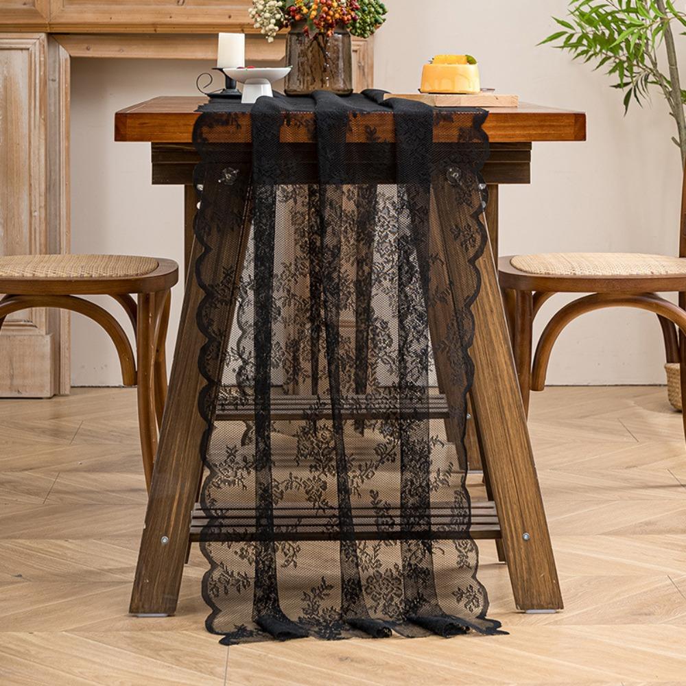 Boho Lace Table Runner Lace Fabric Wedding Table Decor Durable Table Cover  Coffee Table Tv Stand