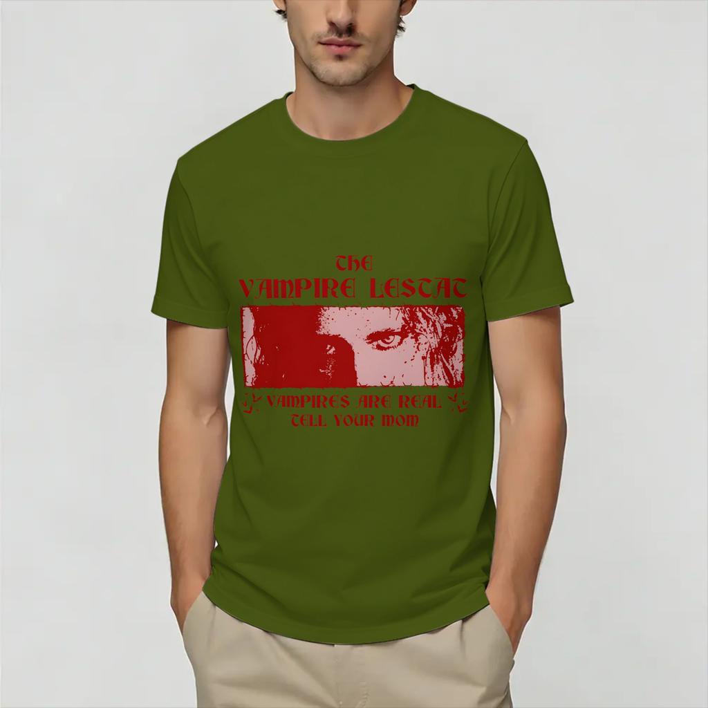 Die Vampire Lestat T-Shirts für Unisex Mode Baumwoll-T-Shirt Rundhalsausschnitt Kurzarm-T-Shirt Grafisch Bedruckte Oberteile
