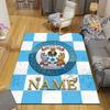 Custom Name,Coventry City Home Sofa Decoration for Living Room & Bedroom, Non‑Slip Play Flannel Floor Mat for Game Room