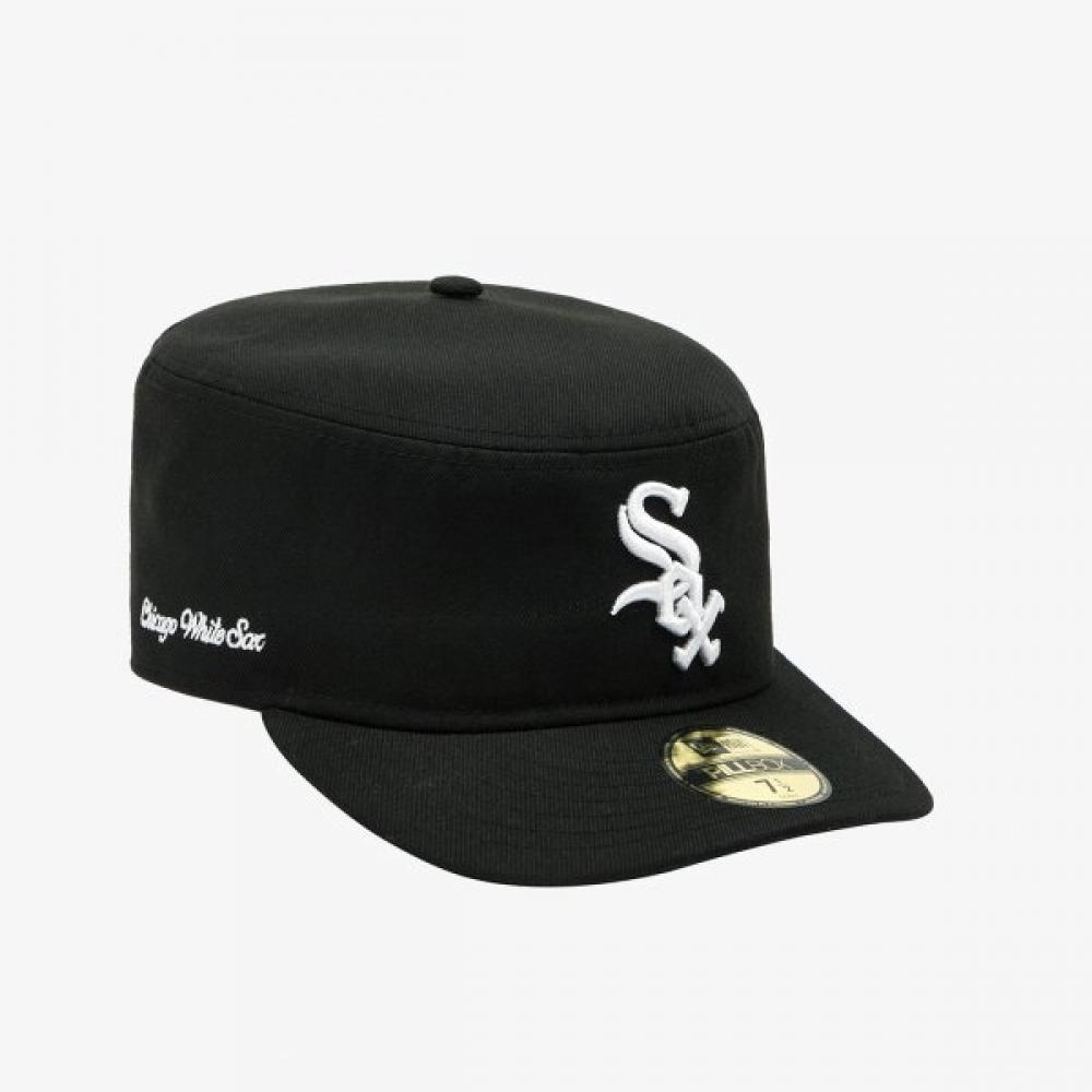 New Era Chicago White Sox Fitted Cap Free Curved Fillbox Black 14881450