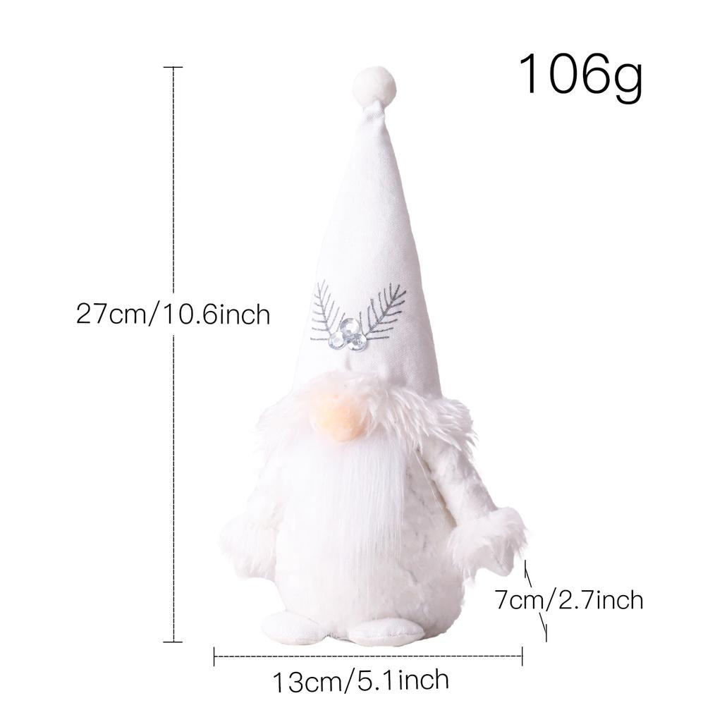 Christmas Gnome Christmas Gnomes White Plush Hat Elf Doll Ornament Crafts Decor Doll Supplies For Home Restaurant