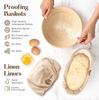 Natural Rattan Bread Proofing Baskets Set - Round & Oval Fermentation Tools