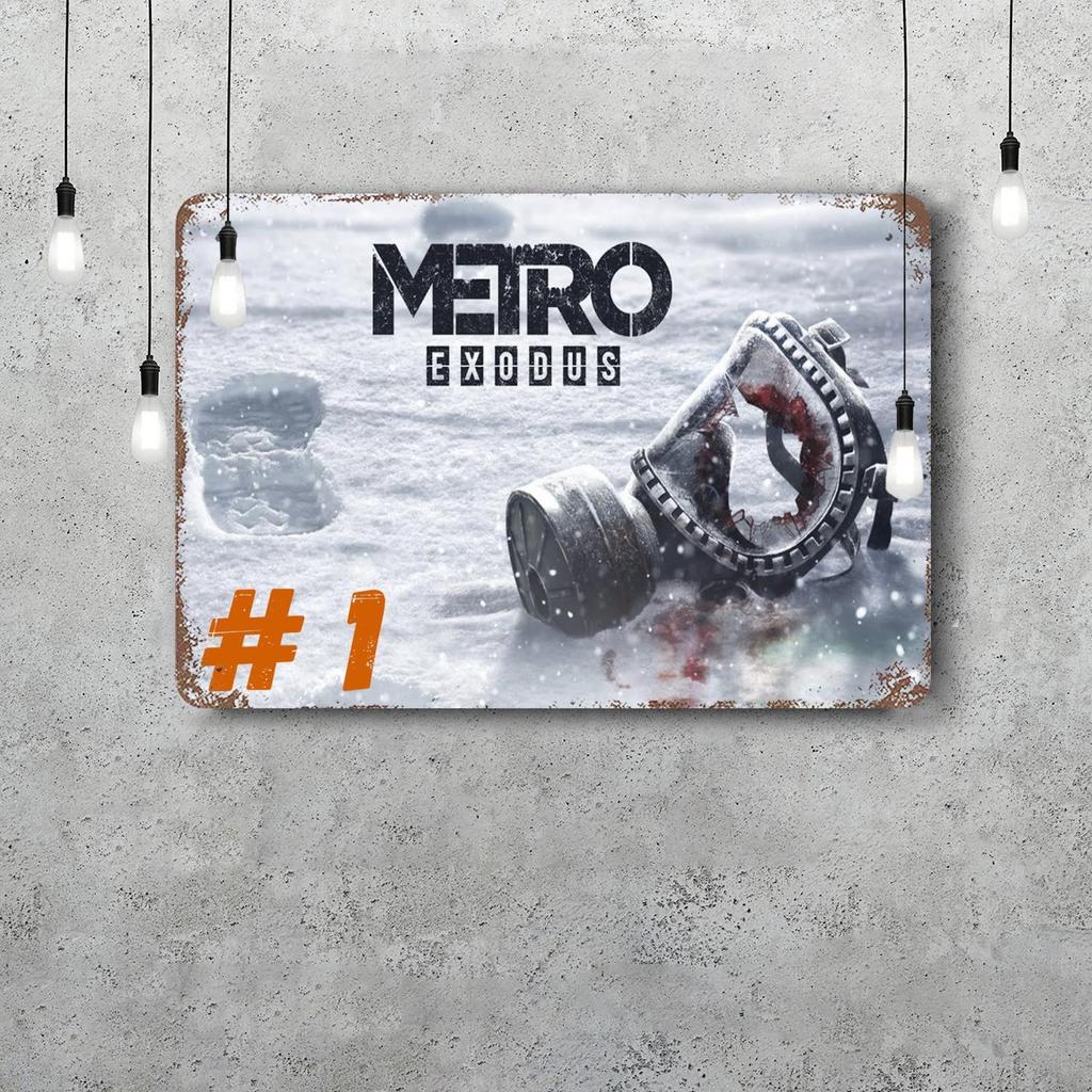 Metro Exodus Plaques Métalliques décoration murale Vieilles Plaques en Fer Blanc Capitaine Affiche Métallique Décor pour Bar Pub Club Décoration Murale