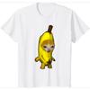 Women's Casual Oversized Top Versatile Crew Neck Short Sleeve for Daily Wear Funny Banana Cat T Shirt Creative Cat Meme Design
