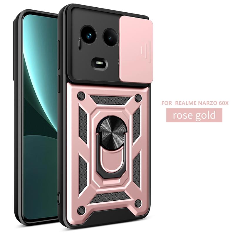 Pro OPPO Realme 11 5G Globální pouzdro Magnetický držák na prsten Pouzdro na telefon pro Realme 11 Realmy 11 5G 6,72" Vysouvací kryt s fotoaparátem Zadní kryt