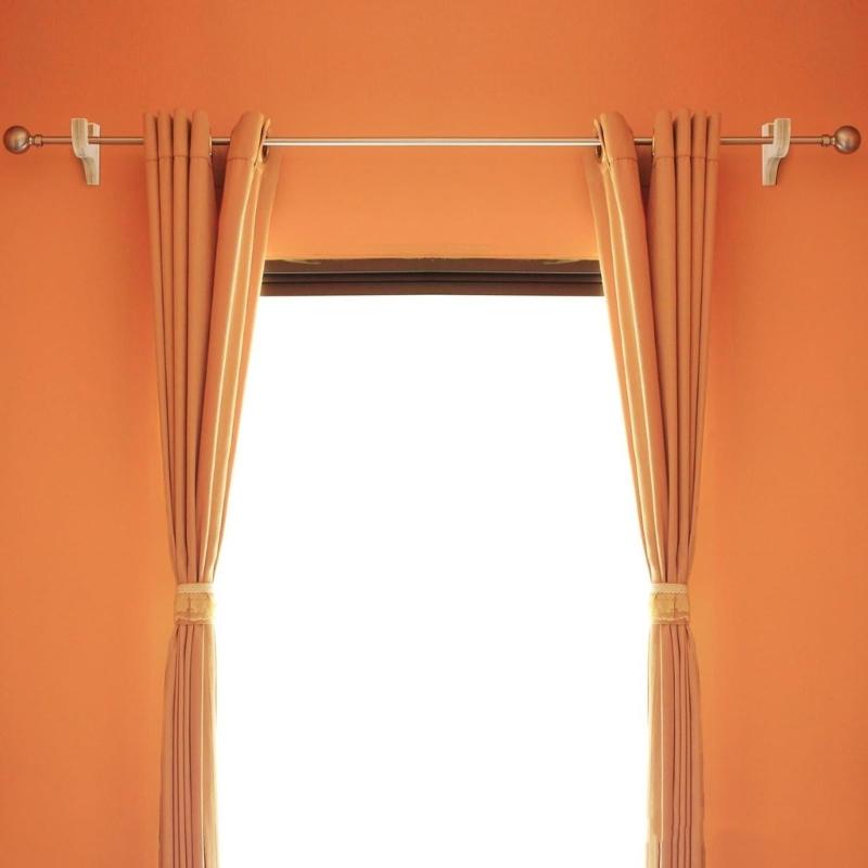 Wood Curtain Rod Bracket Wall Mounted Solid Wood Holder for Family Room and Bedroom Window Use with Wood Finish