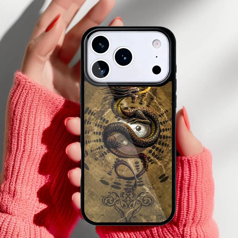 Asian Chinese Dragon Phone Case for iPhone 17 16 15 14 13 Pro Max Back Cover for 12 11 Pro Coque