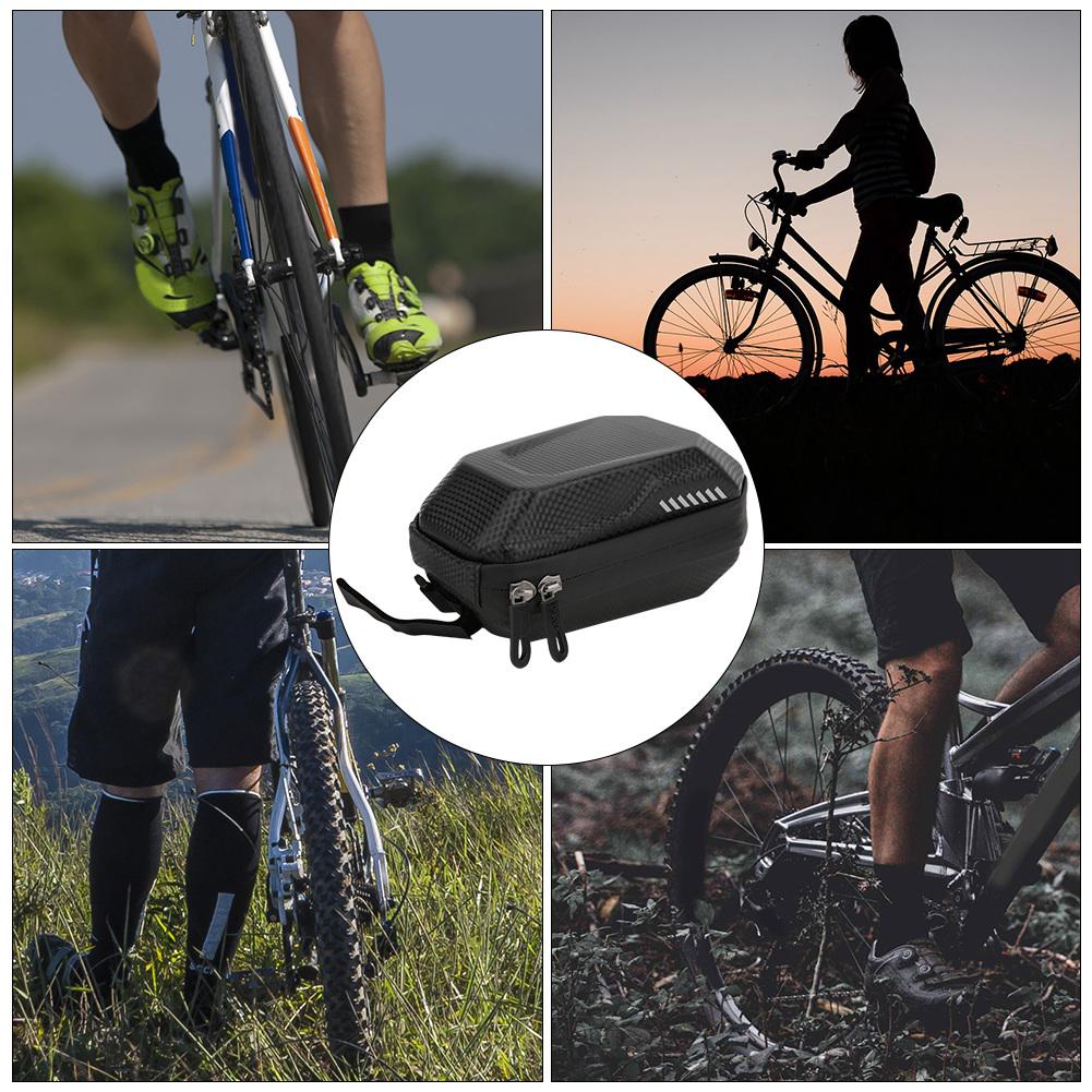 Mountain Bike Carbon Grain Waterproof Tail Rear Bag Large Capacity Hard Shell Seat Package Cycling Equipment