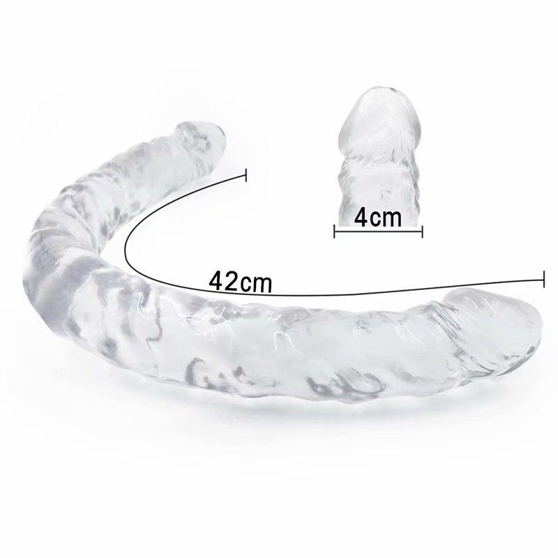Obrovské dildo 21/43/56 cm Super realistické erotické hračky na měkký penis s dvojitou hlavou pro ženy Muži