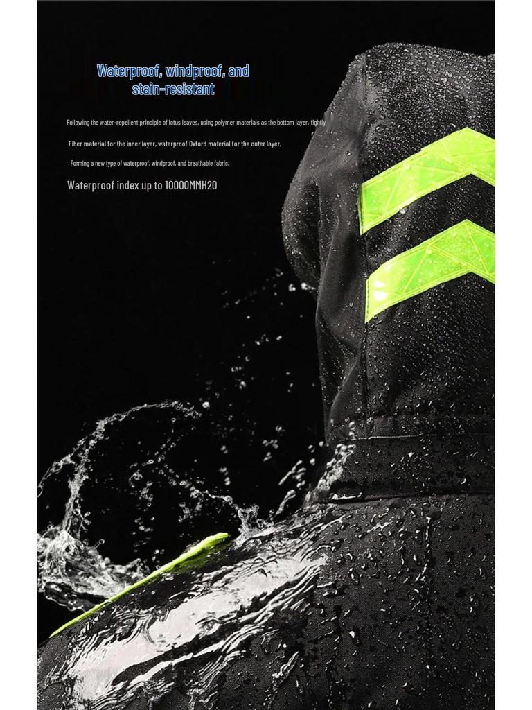 Reflective Rainproof Winter Coat with Thick Inner Liner for Traffic Duty and Cold Protection