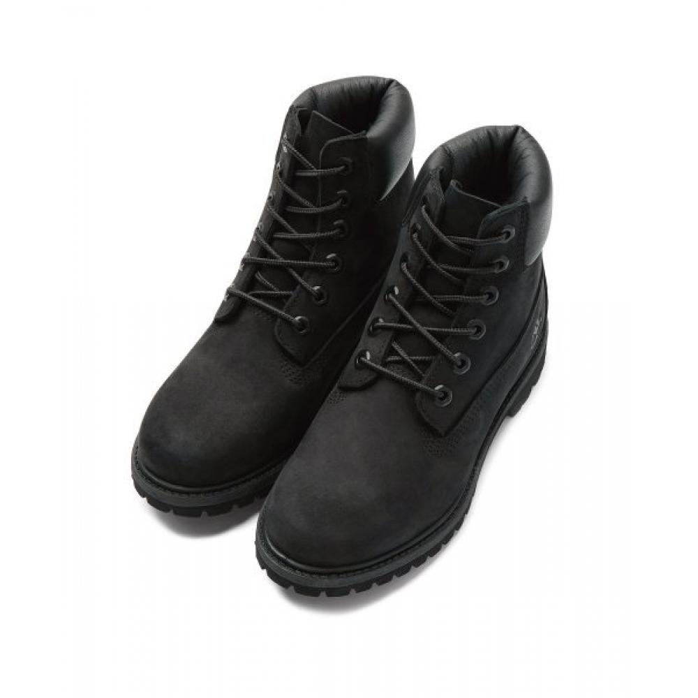 Timberland Womens 6 Inch Premium Boots   Black Nubuck  8658a 001