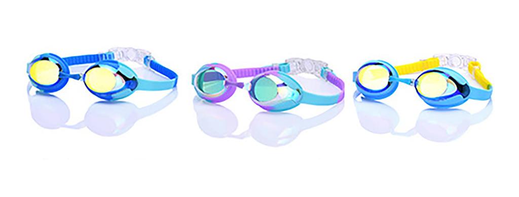 Swimming Swim Goggles for Ages 7 and UV Mirror Soft Impact Adjustable Easy Nose Protective Case for Elementary School Boys and Fitness [MiniAya] Kids'