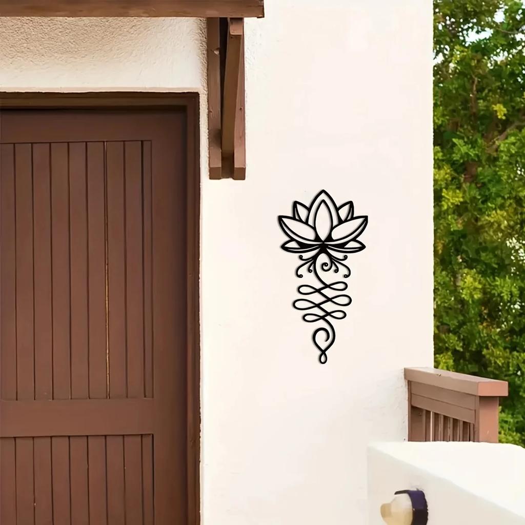 Metal Wall Art, Spiritual 1pc Metal Wall Decoration, Buddhist Symbol Wall Decoration,Housewarming Decoration Wall Hanging