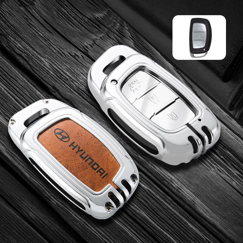 2021 Hyundai Elantra, ix35, ix25, Sonata 8, Festa Key Case - Premium Genuine Leather for Men