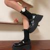 Lolita Jk Schleife Mittelhohe Socken 3D Kamelienblume Krawatten-Socken Ballett Sommer Dünne Schwarz-Weiß Socke Y2K Partykleider Socken