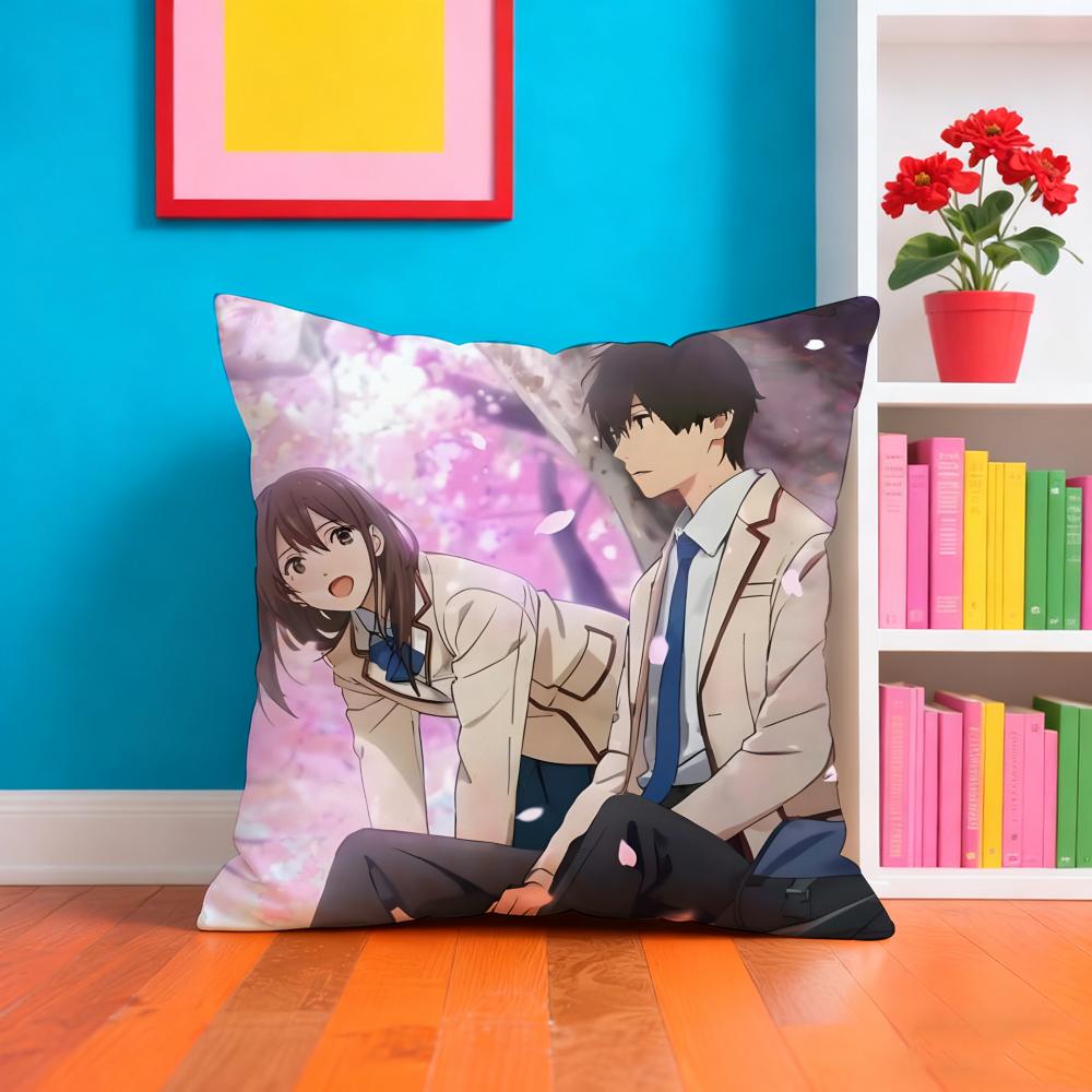 L Want To Eat Your Pancreas Cushion Cover Pillow Case Plush Fabric Soft Double Sided Print Home Sofa High Quality Cushion