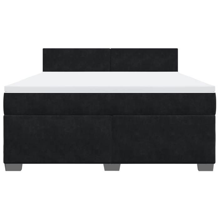 Maison Exclusive - Lattenrost-Bettgestell mit Matratze Schwarz 180x200 cm Samt