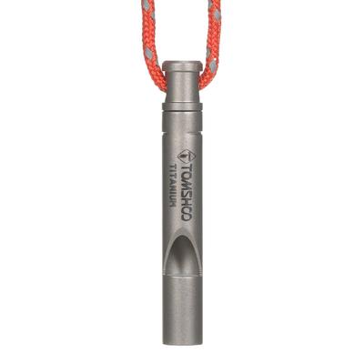 TOMSHOO Εξαιρετικά ελαφρύ σφυρίχτρα έκτακτης ανάγκης από τιτάνιο με κορδόνι υπαίθριο κάμπινγκ επιβίωσης Πεζοπορία εξερεύνηση