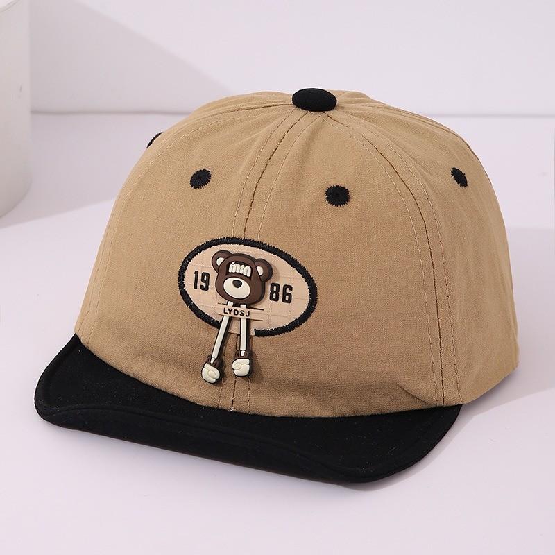 Cute Bear Kids Baseball Cap With Sunshade For Spring Autumn Playtime