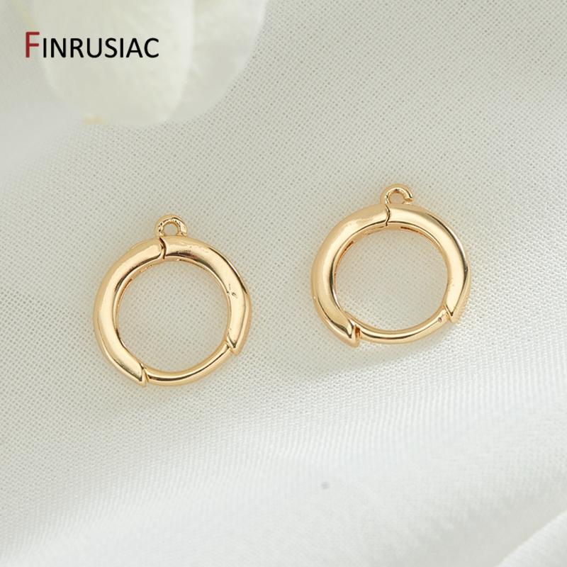 14K Gold Plated Round Hoop Earring Hooks Earring Findings Components DIY Making Pearl Earrings Accessories 1 Pair
