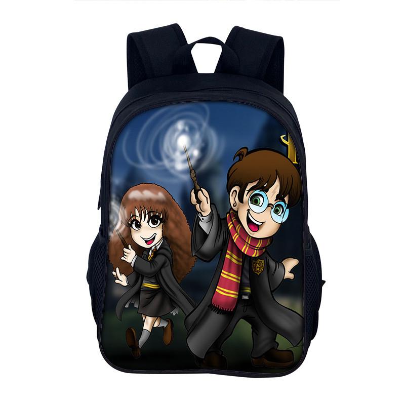 Harry Potter Student Backpack Nylon School Bag With Padded Laptop Compartment For Boys And Girls