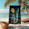 Ultra-Soft Beach Towel with Christmas Santa Claus Theme,Ideal for Pool - Camping, Diving - Perfect Travel Essential, Vibrant Beach Towel.