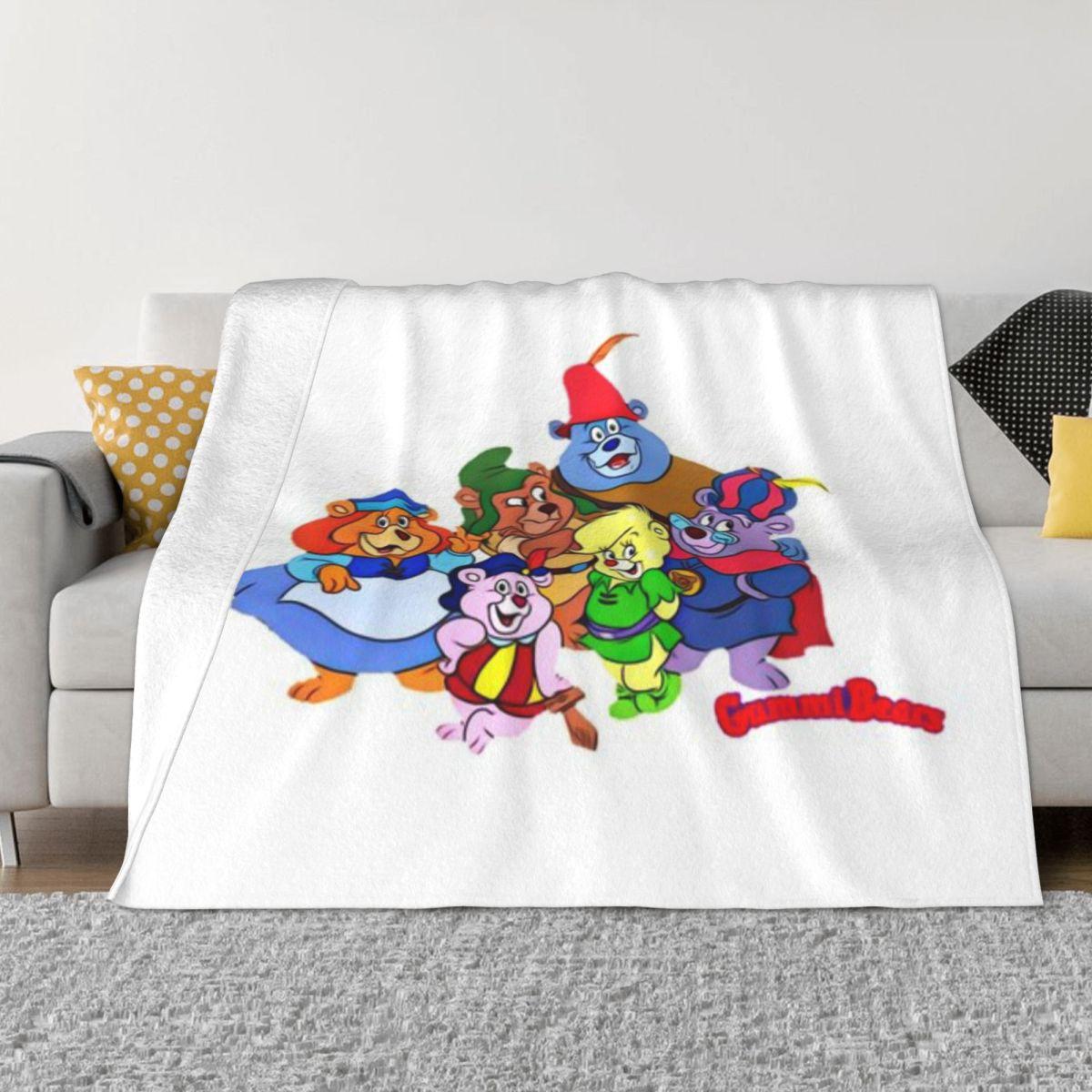 

Резиновые Мишки Ретро 80-е Мультфильм Персонализированное Путешествие Ультрамягкое Микрофлисовое Одеяло 50x60in