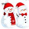 Removable Snowman Stickers 1/2 Sheets Christmas Window Cling, Cartoon Decorative Glass Seasonal Decal Sticker, Waterproof Static for