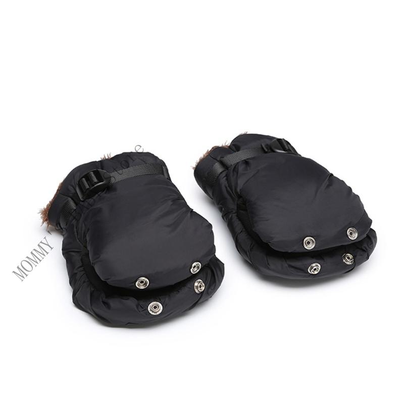 H3CD Windproof Baby Strollers Hand Muffs Soft Breathable Warm Gloves for Cold Winter Comfort Feature Soft Plush Lining