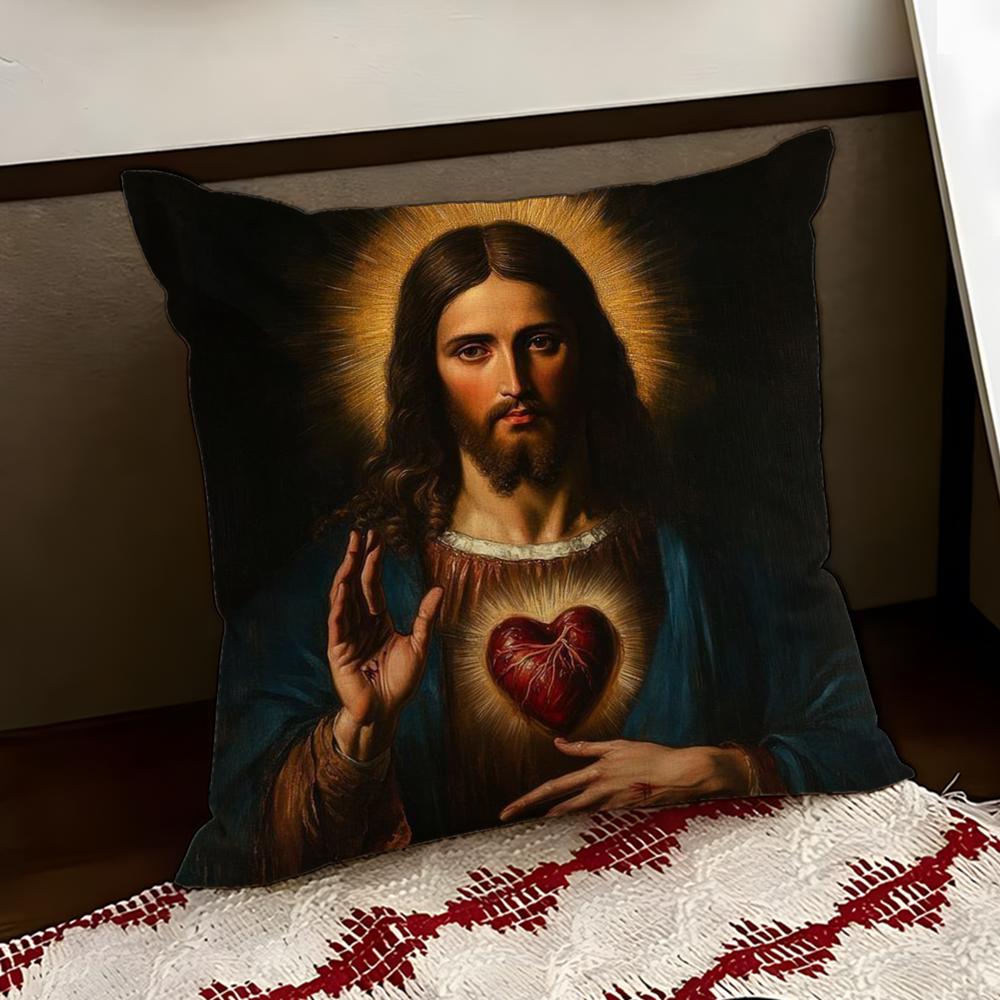 SSacred Aesthetic Art Cushion Cover Reversible Soft Durable Pillow Cover Home Car MultiScene Use for Daily Comfort
