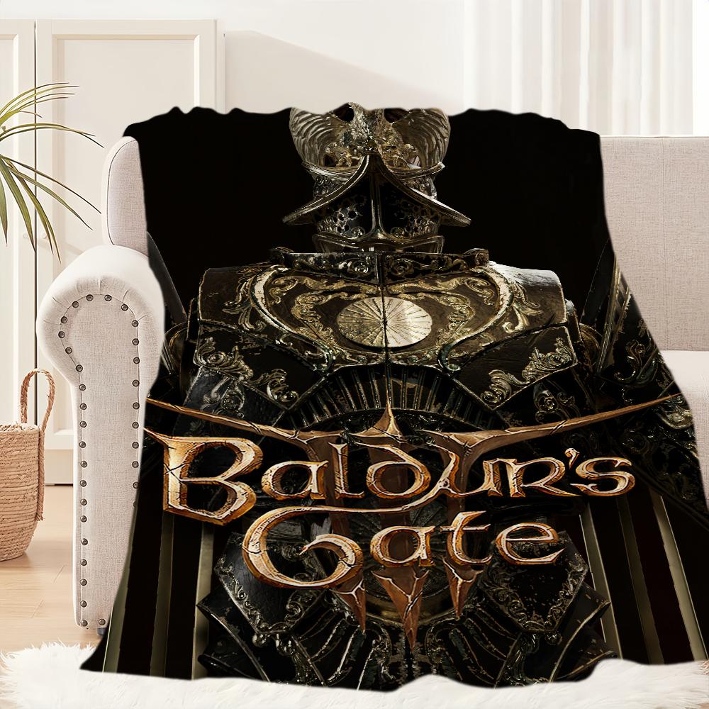 

Game Blanket Plush Nap Sofa rug for Living Room B-Baldurs G-Gate 3 Warm Office Bedroom Birthday Home Travel Kid Gifts 30x40in