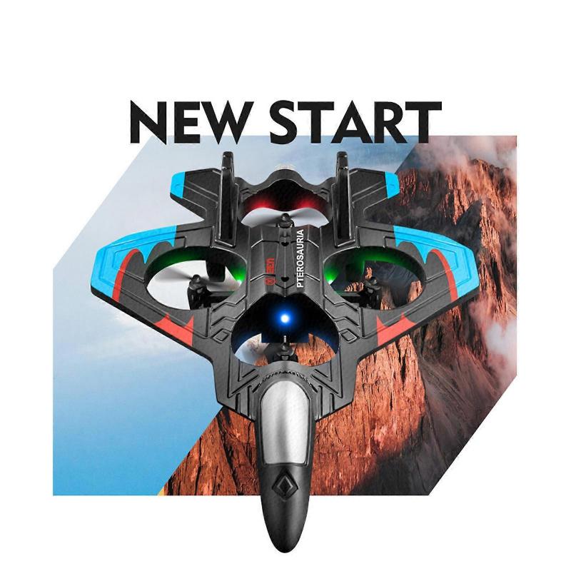 Stunt Remote Control Plane Foam Jet Fighter with LED Lights Remote Control Airplanes for Kids Ages 8-13 Multicolor